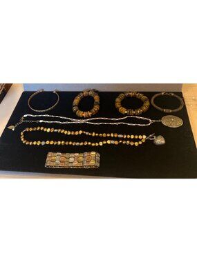 Mixed copper tones boho Jewelry Collection  Beaded Necklaces Bracelets & Lockets